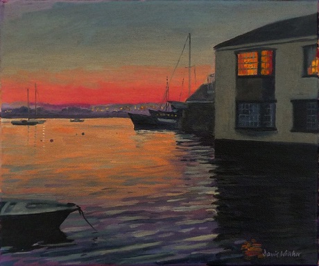 "Topsham Evening on the Strand"